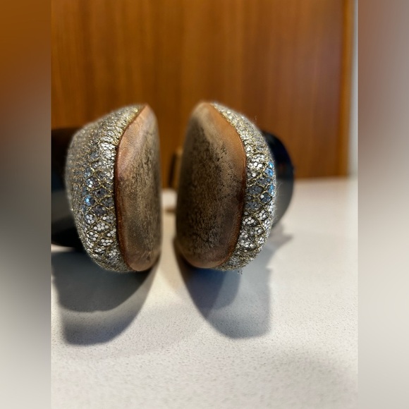 JIMMY CHOO Leather Sparkle Glitter Ballet Flat | EU 37.5 | - Picture 9 of 11